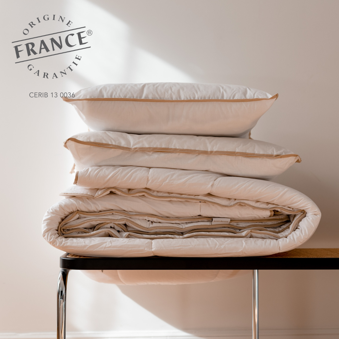 SÉNANE - Couette toute saison en laine française 350g/m2