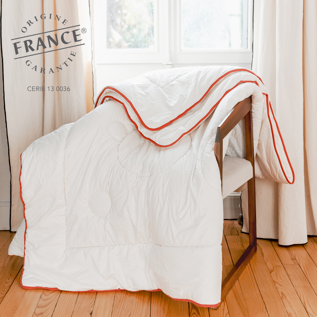 SÉNANE - Couette toute saison en laine française 350g/m2