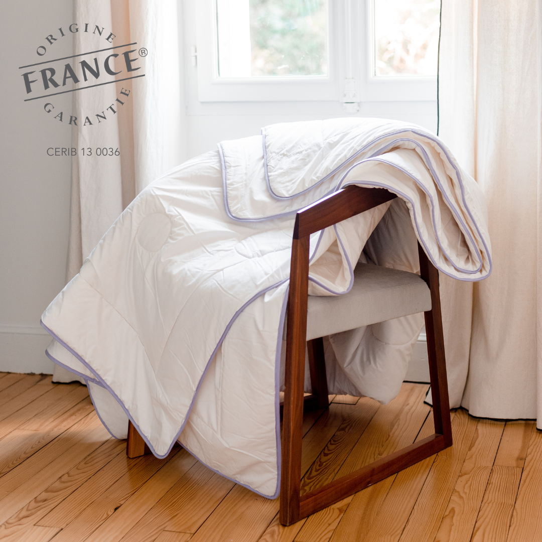 SÉNANE - Couette toute saison en laine française 350g/m2