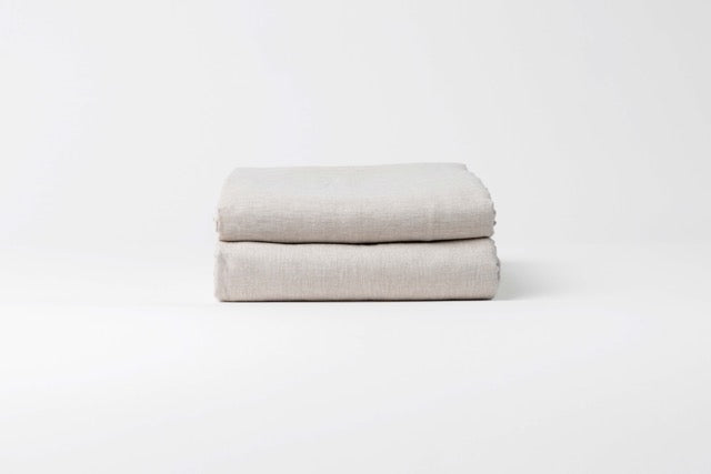 Drap Housse en lin lavé français