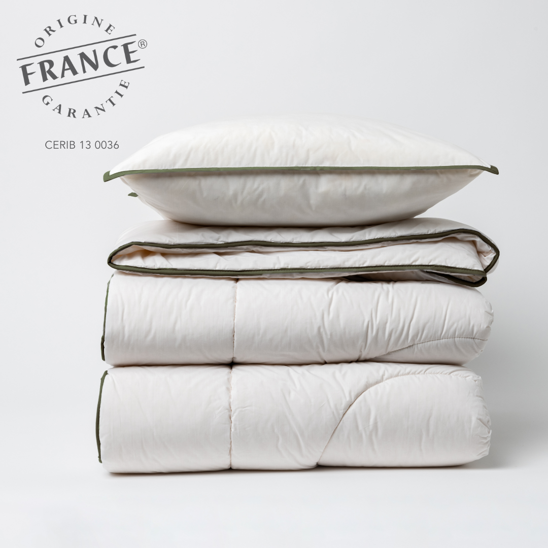 SÉNANE - Couette toute saison en laine française 350g/m2