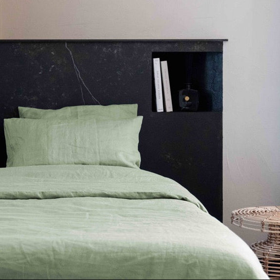 Housse de couette lin lavé Vert Olive