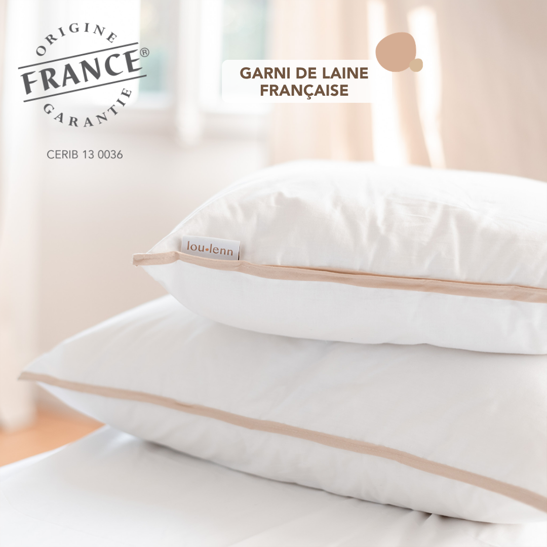 MALO - Oreiller naturel en laine française